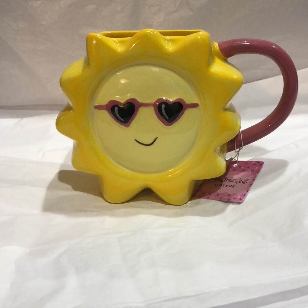 Yellow Sunshine sunglasses wearing‎ Sun coffee mug new